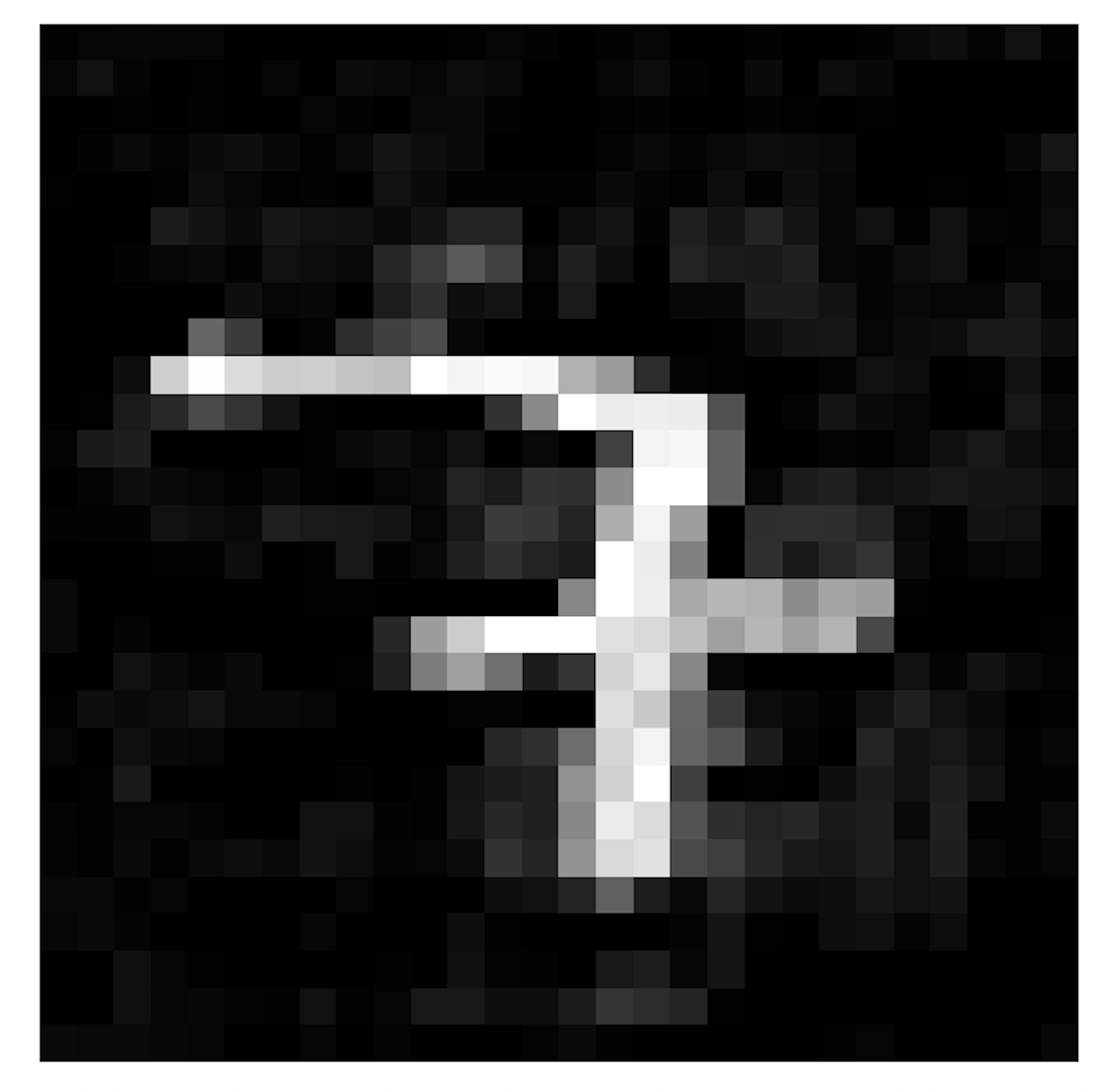 Clean MNIST digit 7